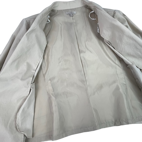 Roz & Ali Womens Open Front Jacket Lined Natural Beige Stretch 3X - Picture 5 of 9